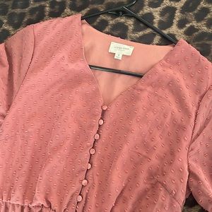 Mauve Swiss Dot Maxi Dress